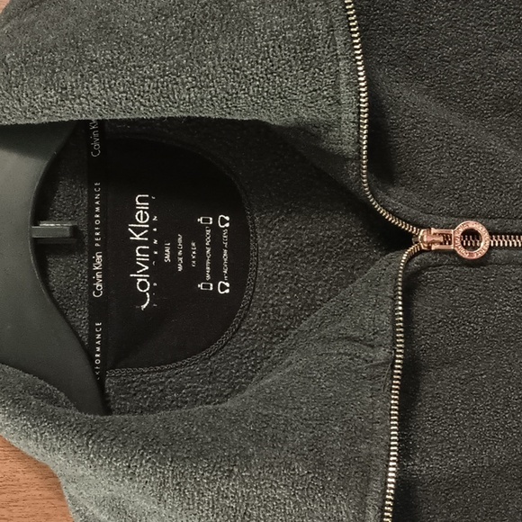 Calvin Klein Performance Athletic Walking Running Zip Gray Womens Jacket Small - Picture 2 of 7